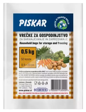 Vrečke za gospodinjstvo 0,5kg